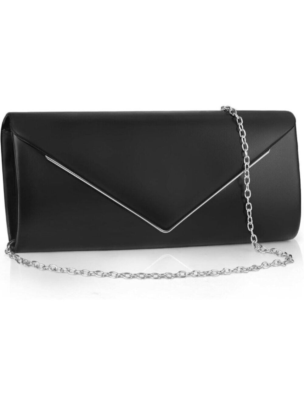 🆕Women's Black 3 Clutch Purses Sparkling Envelope Evening Bag Detachable Chain